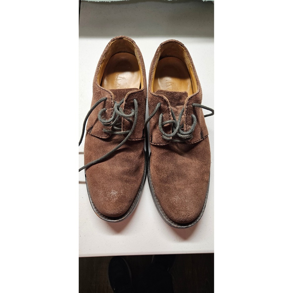 HS Trask Mens Brown Suede Leather Oxford Derby Shoes H8504-208 Plain Toe 10M